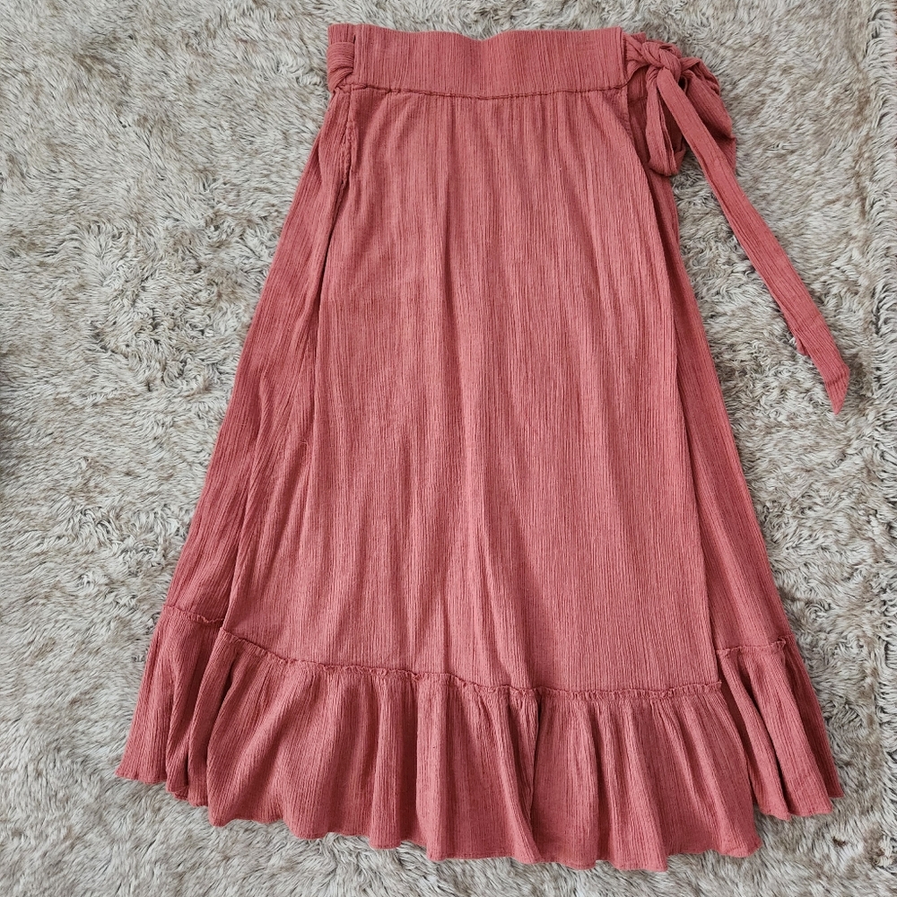 Free People Epic Sunset Crop Top Maxi Skirt Set In‎ Mauve Pink Women's Large - Picture 6 of 14
